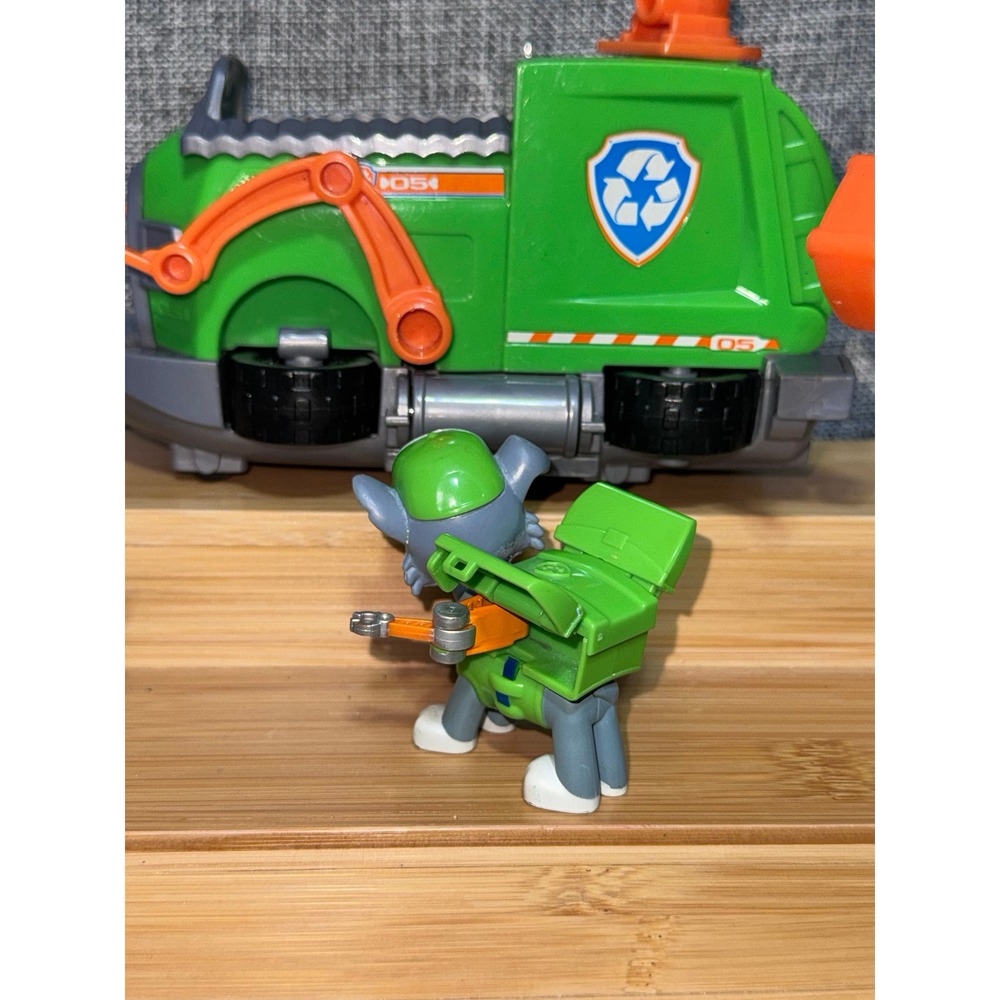 Paw Patrol Rocky Recycling Truck Toy Set 2 Vehicles Tugboat 2 Figures - Picture 3 of 4